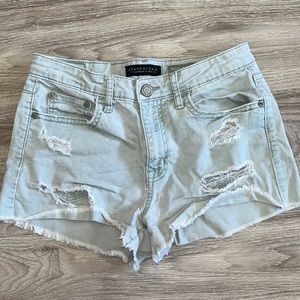 Aeropostale High-Waisted Ripped Shorty Jean Shorts